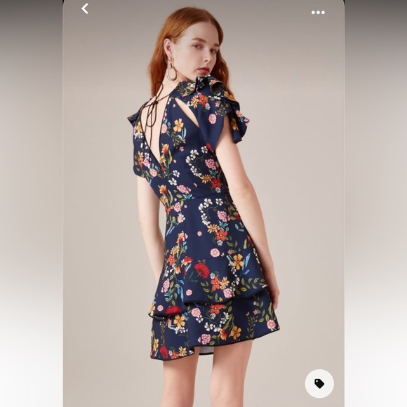 Jupe Brodée C/MEO Collective - Bleu Marine - Taille S - Neuve Avec Étiquettes (Prix Neuf : 170 $)